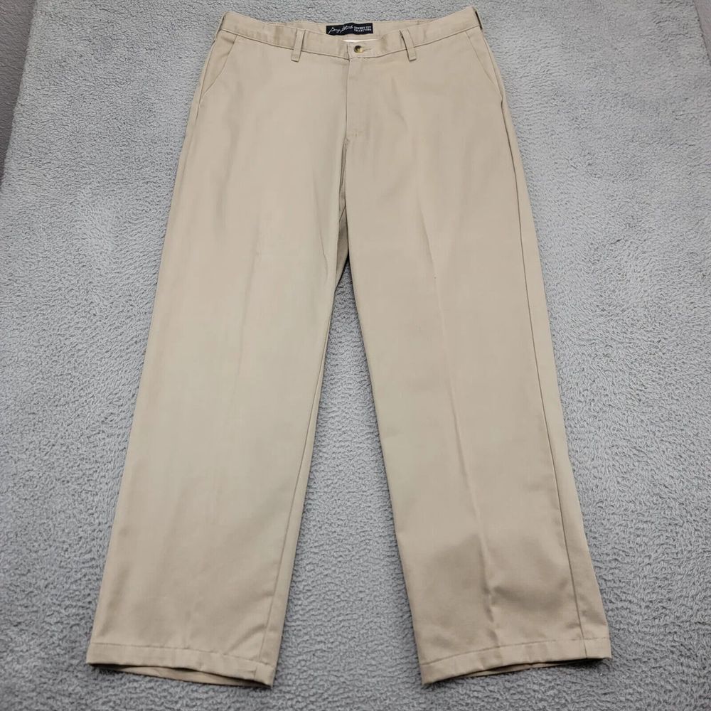 Wrangler Pants Mens 37x31* Tan George Straight Cowboy Cut Outdoors Workwear Logo